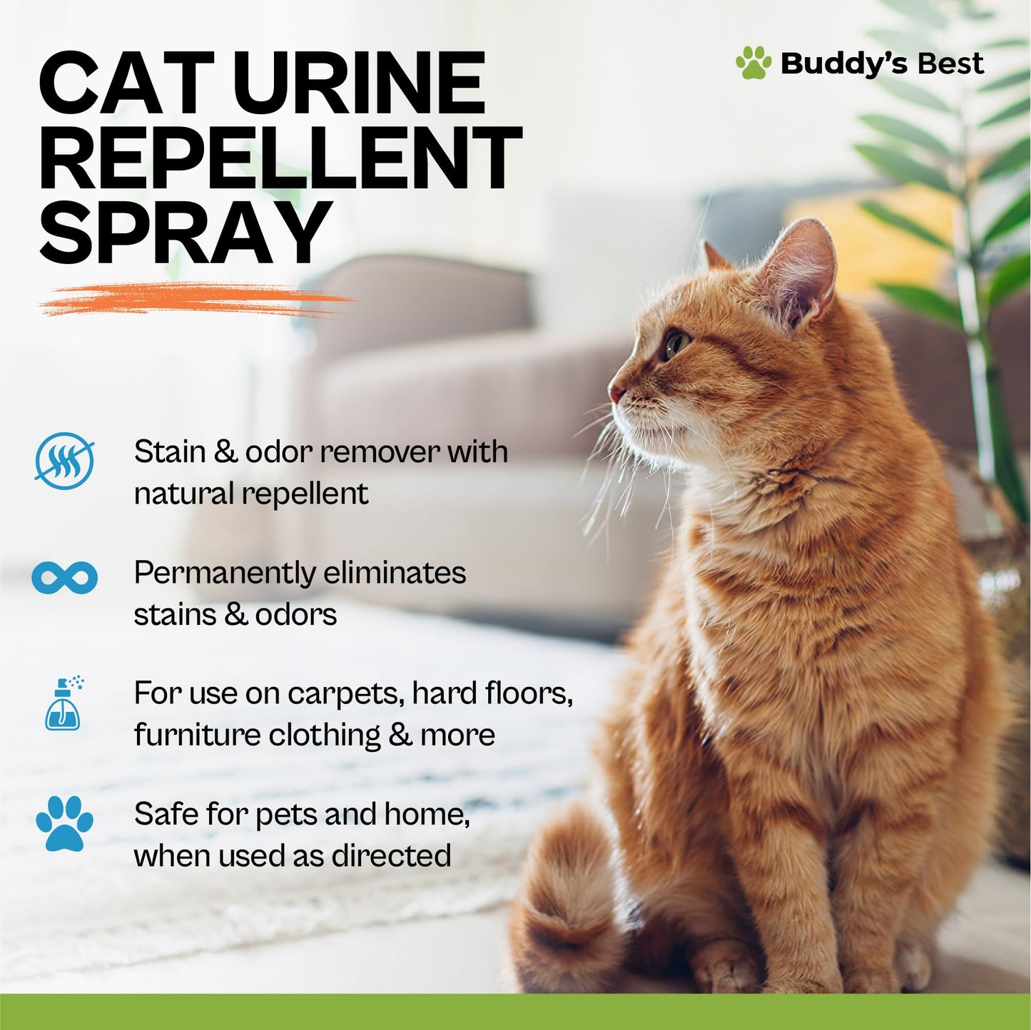 BUDDY'S BEST Cat Urine Repellent Spray