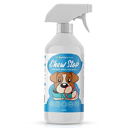 BUDDY'S BEST Anti Chew Spray For Puppies & Dogs | Stop Chewing Training Spray For Dogs | Deters Chewing & Biting | Fast Acting, Effective & Safe Pet Remedy | 250ml