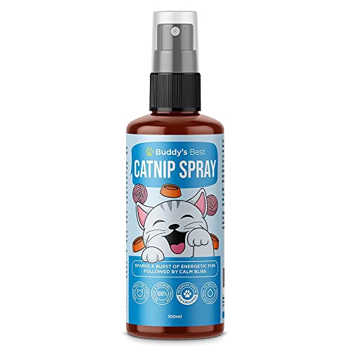 BUDDY'S BEST Catnip Spray | Oil Distilled From Catnip | Sparks a burst of energetic fun followed by calm bliss | 100ml