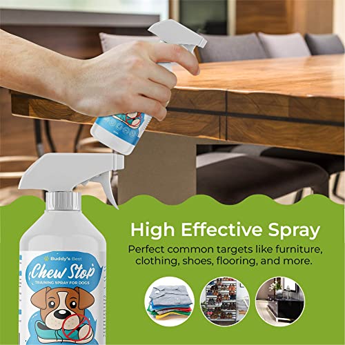 BUDDY'S BEST Anti Chew Spray For Puppies & Dogs | Stop Chewing Training Spray For Dogs | Deters Chewing & Biting | Fast Acting, Effective & Safe Pet Remedy | 250ml