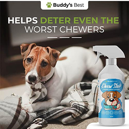 BUDDY'S BEST Anti Chew Spray For Puppies & Dogs | Stop Chewing Training Spray For Dogs | Deters Chewing & Biting | Fast Acting, Effective & Safe Pet Remedy | 250ml