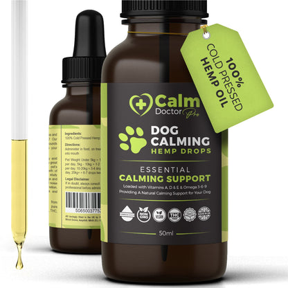 BUDDY'S BEST Dog Calming Hemp Oil | Dog Calming Supplement | For Dog Emotions, Dog Barking & Dog Joints | Omega 3,6,9 For Dogs